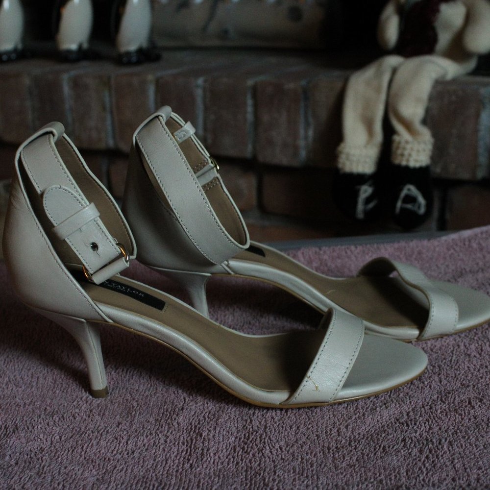 Ann Taylor Ankle Strap Open Toe Shoes